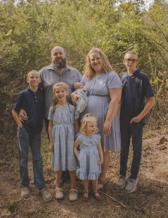 Zach Robertson with his family